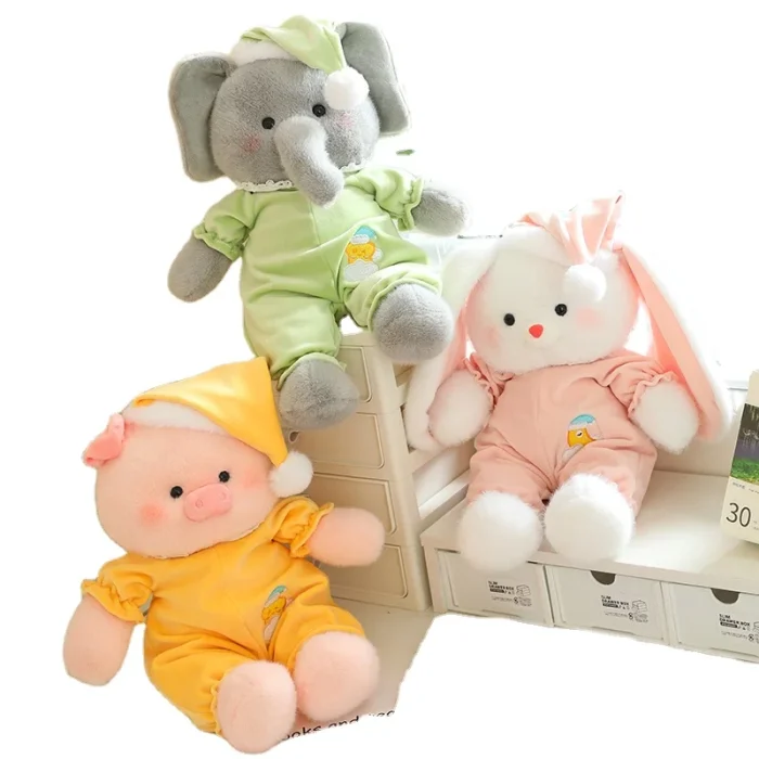 Yanxiannv Cpc Promotional Custom Stuffed Plush Pig Animal Toys Sleeping Cap Elephant Bear Bunny Toy - Image 1