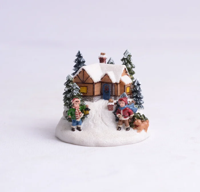 Christmas Tree Desktop Ornament Decoration Gift Resin Mini Christmas Ornament for Craft Desktop Christmas - Image 1
