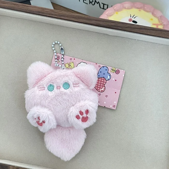 Fashionable and Cute Bag Pendant Gift Plush DIY Handmade Keychain for Girls - Image 3