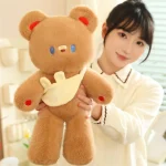 Cute Bear Rag Doll Plush Toy Comfortable Sleeping Pillow Girls' Birthday Gift for Stress Relief Washed Technics - Image 2