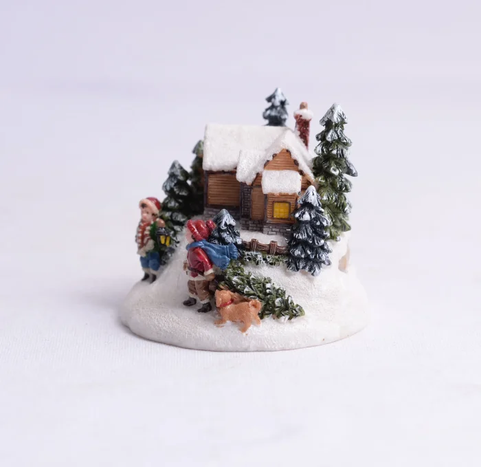 Christmas Tree Desktop Ornament Decoration Gift Resin Mini Christmas Ornament for Craft Desktop Christmas - Image 2